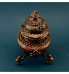 Fine Hand Carved 7.75" Stand Incense Burner