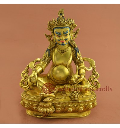 Fine Quality 10.5" Yellow Dzambhala Statue