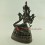 Fine Hand Carved 14" Green Tara/Dolma Oxidized Copper Statue .