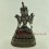 Fine Hand Carved 14" White Tara/Dolkar Oxidized Copper Statue