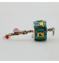 Fine Quality 45 mm Hand Held Prayer Wheel Pendant 