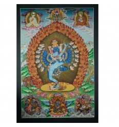31"x23" Hevajra  Tibetan Buddhist Thangka Painting.