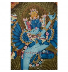 31"x23" Hevajra  Tibetan Buddhist Thangka Painting.