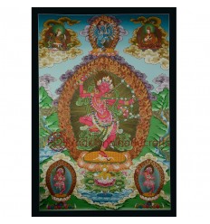 32.5"x22.5" Kurukulla Thangka Painting