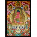 42.5"x29.5" Amitabha Buddha Thangka Painting