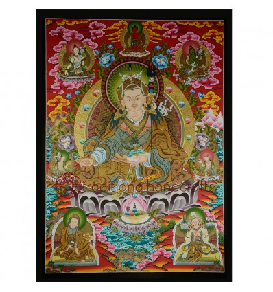 42.5"x30.75" Guru Padmasambhava Thangka