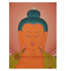 42.5"x31"  Gold Shakyamuni Buddha Thangka Painting