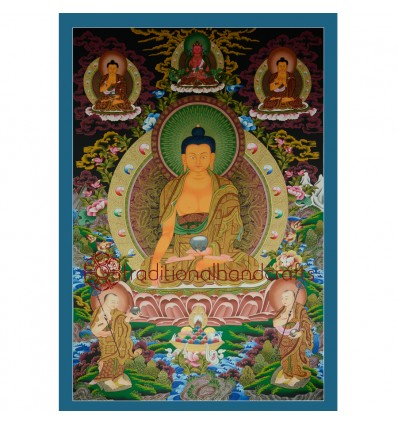 42.25”x29.5”  Shakyamuni Buddha Thangka Painting