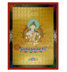 42"x30.75"  Gold 108 Vajrasattva Thangka Painting