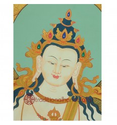 42"x30.75"  Gold 108 Vajrasattva Thangka Painting