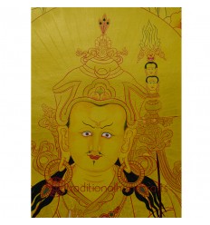 43"x32.5" Gold Guru Padmasambhava Thangka