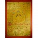 45.5” x33”   Gold White Tara Thangka Painting