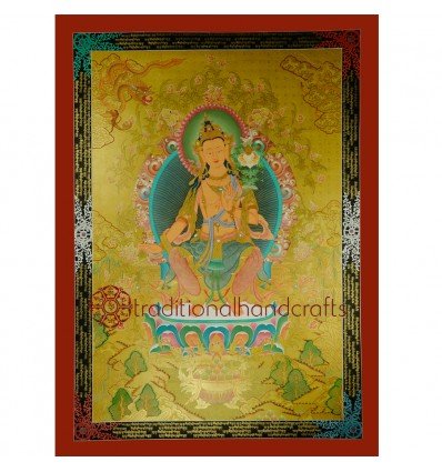 47.5"x34.5"  Maitreya Buddha Thangka Painting