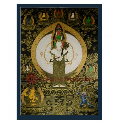 50.25"x37"   Avalokiteshvara Thankga Painting