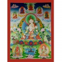 39.25"x30''  White Tara Thangka Painting