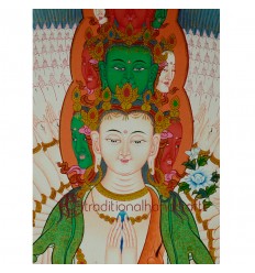 39"x28" Avalokiteshvara Thankga Painting