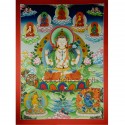 39"x29.25"Chenrezig Thangka Painting