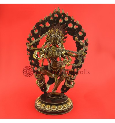 Fine Quality 20.5" Krukulla Statue From Patan, Nepal.