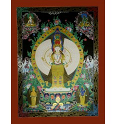 48.5"x37" 1000 Armed Avalokiteshvara Thankga Painting