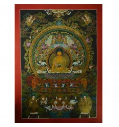 32.75" x 24"Shakyamuni Buddha Thangka Painting