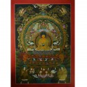 32.75" x 24"Shakyamuni Buddha Thangka Painting