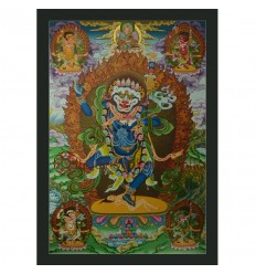 33”x 23.25” Simhamukha Thangka Painting