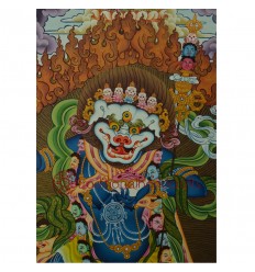 33”x 23.25” Simhamukha Thangka Painting