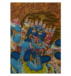 33.5"x23.5" Vajrakilaya Thangka Painting