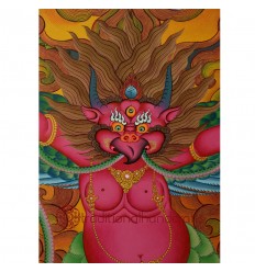 33.25" x 23" Garuda Thankga Painting