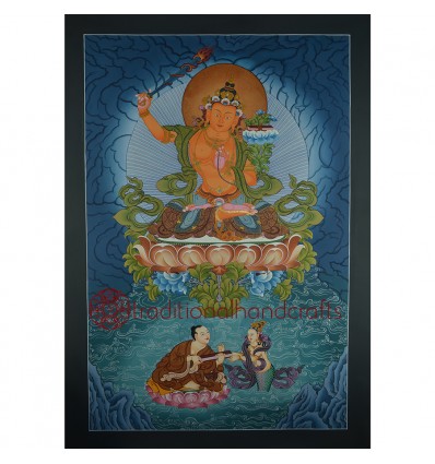 32.75" x 23.75" Manjushiri Thankga Painting