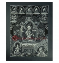 26.25" x 23" Manjushiri Thankga Painting