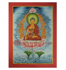 27" x19 Shakyamuni Buddha Thangka Painting