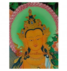 47.5"x34.75" Maitreya Buddha Thangka Painting