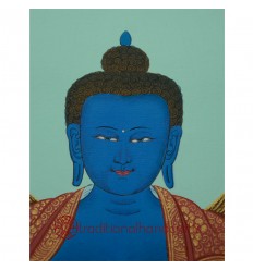 17.5"x13.5" Medicine Buddha Thangka  Painting