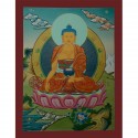 17.25"x13.5" Shakyamuni Buddha Thangka Painting