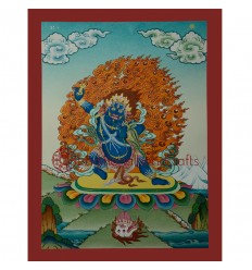 17.25"x13.25" Vajrapani Thangka Painting