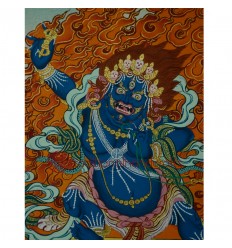 17.25"x13.25" Vajrapani Thangka Painting