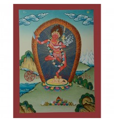 17.25”x13.25” Vajravarahi or Dorje Phagmo Thangka Painting