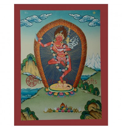 17.25”x13.25” Vajravarahi or Dorje Phagmo Thangka Painting