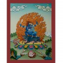 17.25" Long x 13.25"  Yamantaka Thangka Painting