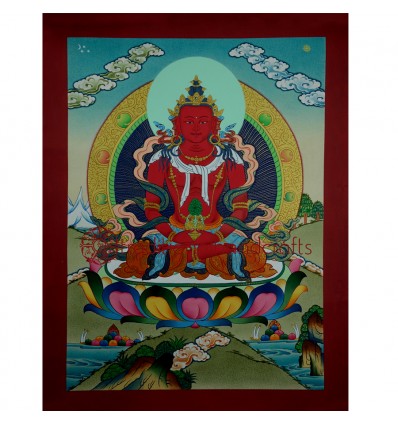 17" x 13"  Aparmita Thangka Painting