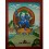 17"x13" Simhamukha Thangka Painting