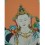 17"x13.25" White Manjushri  Thangka Painting