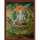 26.5"x20.25" White Manjushir Thangka 