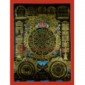 26.25"x19.75" Tibetan Calandar  Thankga Painting