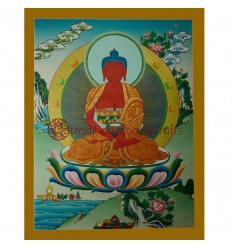 26.25"x20.5" Amitabha Buddha Thangka  Painting