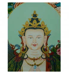 26.25"x20.25" Chenrezig Thangka Painting