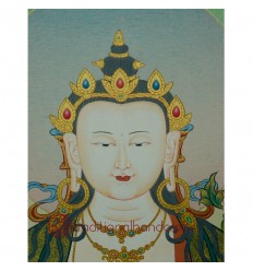 26.25"x20.25" Chenrezig Thangka Painting