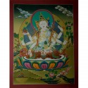 26.25"x20.25" Namgyalma Thangka Painting