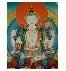 26"x20" Chenrezig Thangka Painting